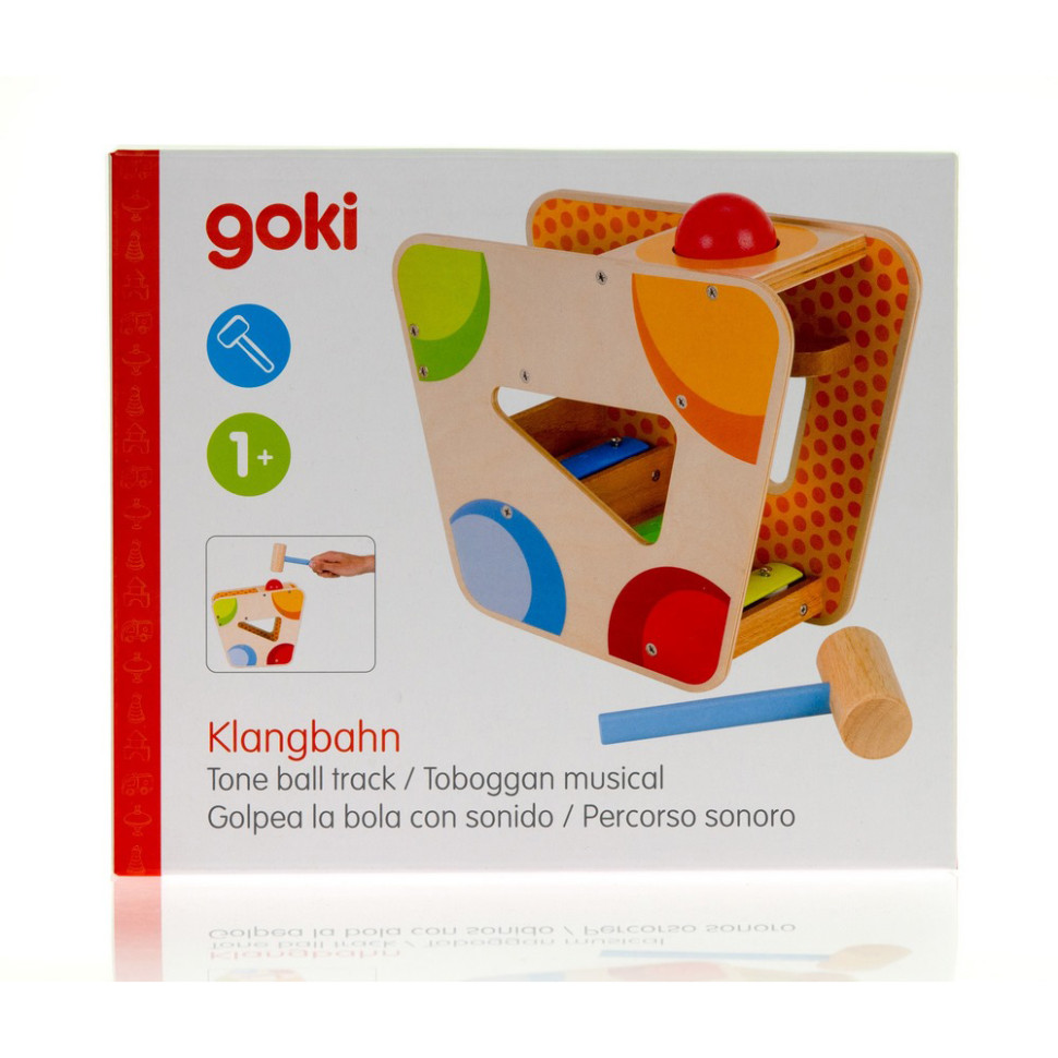 Сортер детский Музыкальный шар goki 58521 с молоточком, деревянный