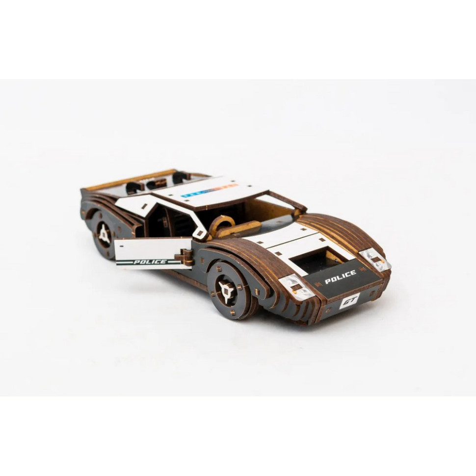 Дерев’яний 3D конструктор Fast car Gt PuzzleOK Puz-26916, 164 деталі