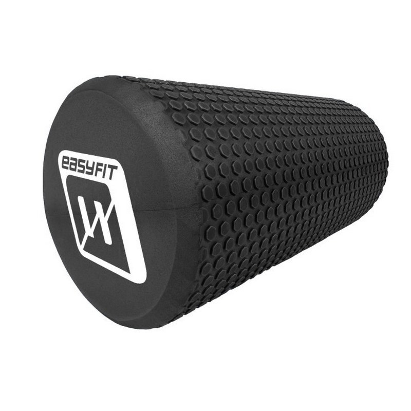 Масажний ролик Foam Roller EasyFit EF-2024-BK 30 см, Чорний