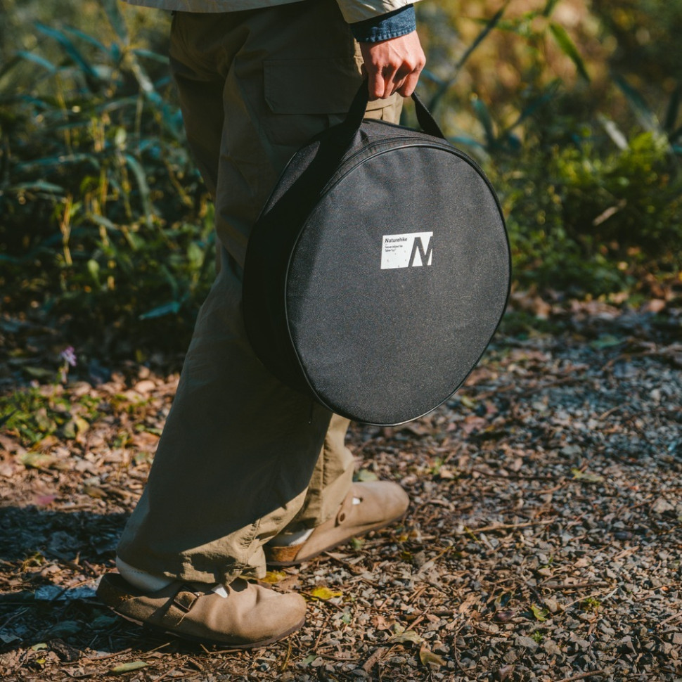 Настольная круглая печь с решеткой CNK2550CF010 Naturehike 6977465869364 со сковородкой