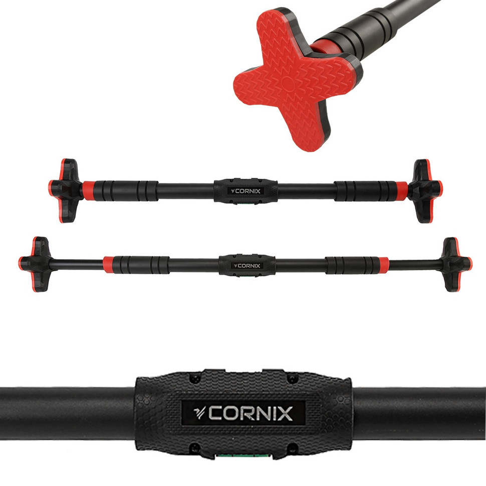 Турник раздвижной Pro+ Cornix XR-0286 Black/Red, размер 65 х 100 см