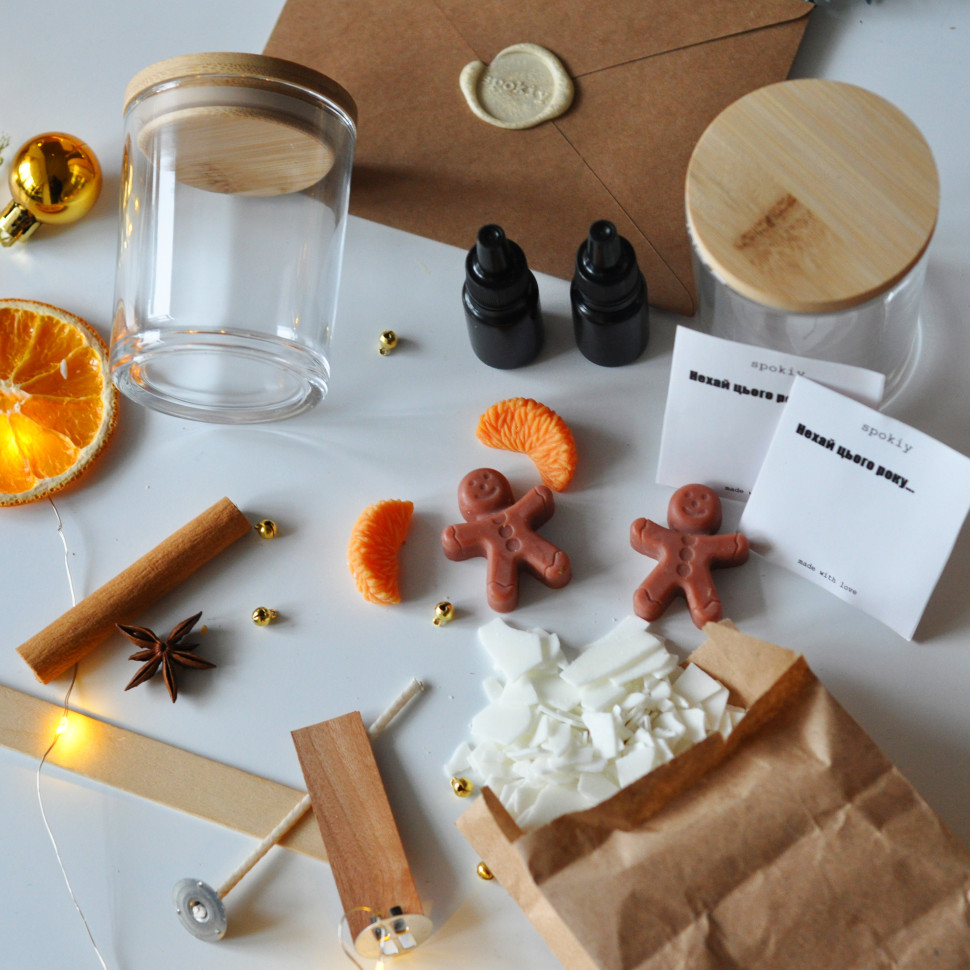 Новорічний набір для створення свічки «Побажання» L SP2469 на дві свічки