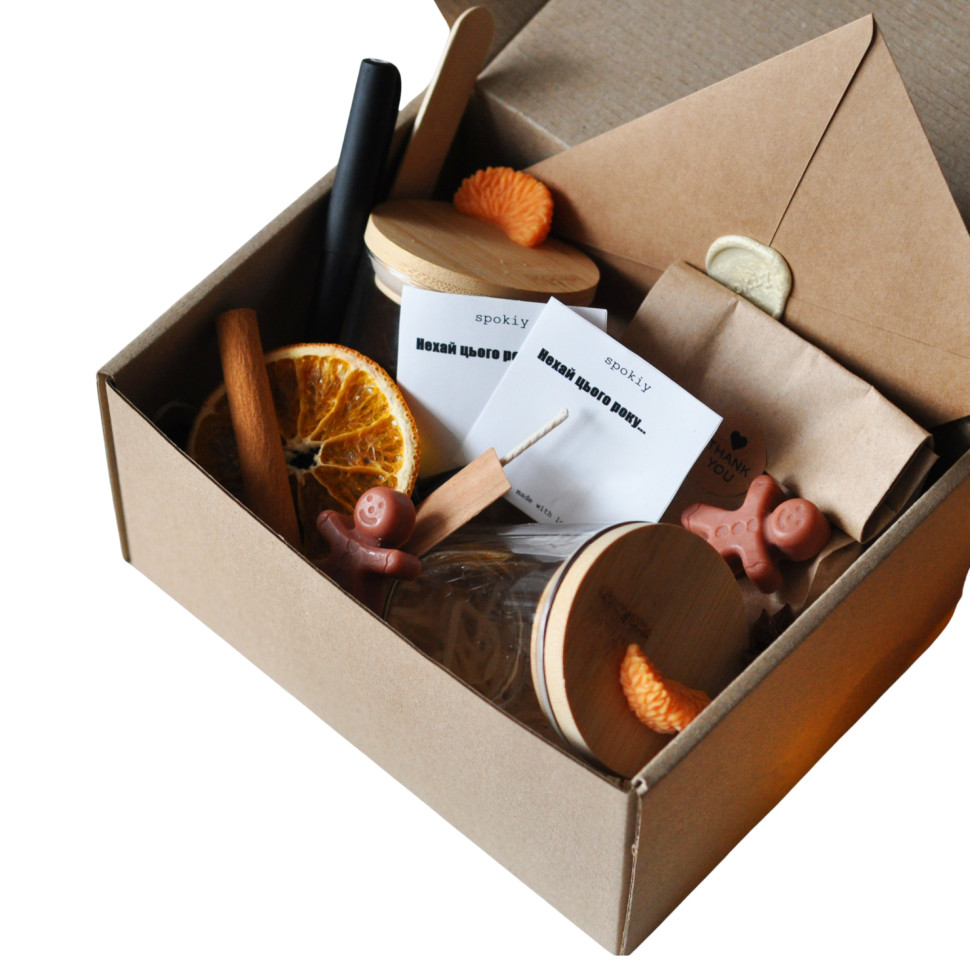 Новорічний набір для створення свічки «Побажання» L SP2469 на дві свічки