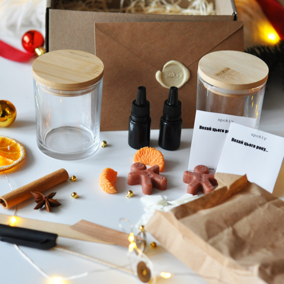 Новорічний набір для створення свічки «Побажання» L SP2469 на дві свічки