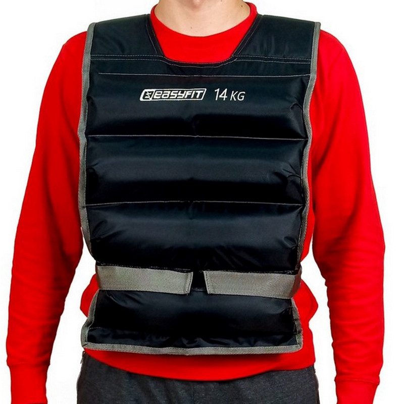 Жилет утяжелительный EasyFit EF-VST-14 черный 14 кг