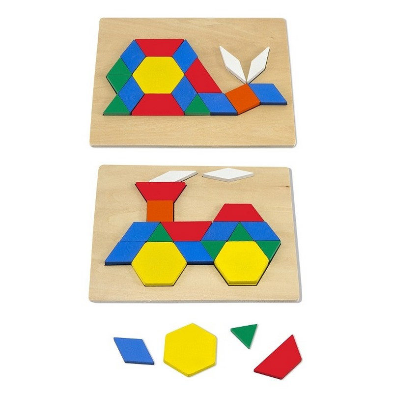 Большой набор деревянной мозаики Melissa&Doug MD10029, 120 элементов