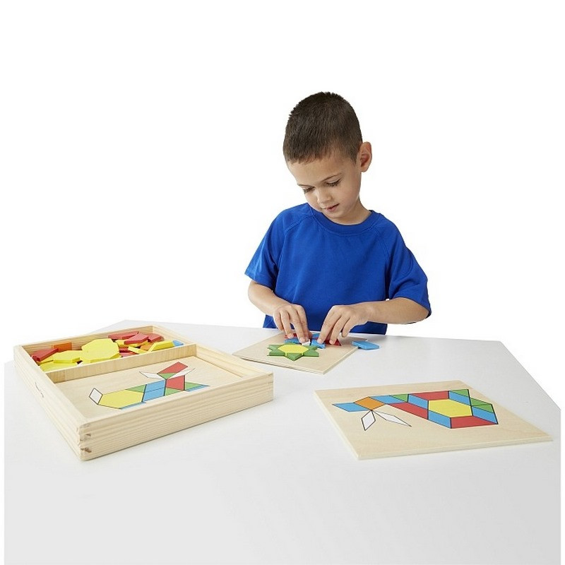 Большой набор деревянной мозаики Melissa&Doug MD10029, 120 элементов