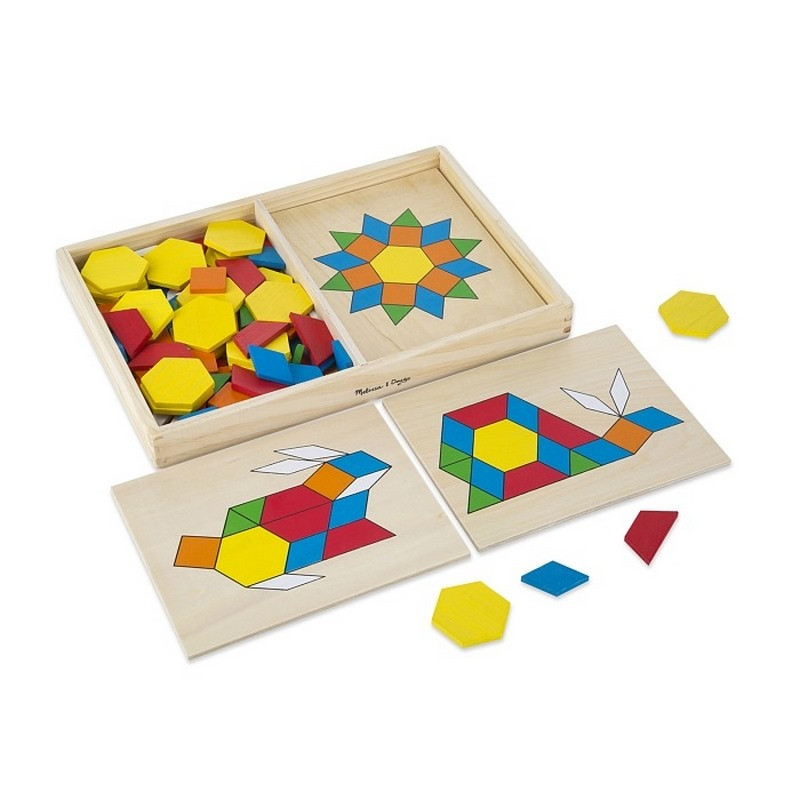 Большой набор деревянной мозаики Melissa&Doug MD10029, 120 элементов