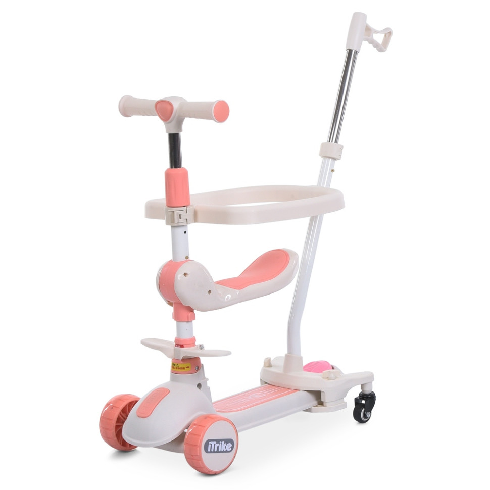 Триколісний самокат-біговел 5 в 1 iTurbo Trike JR3-186-P, до 25 кг