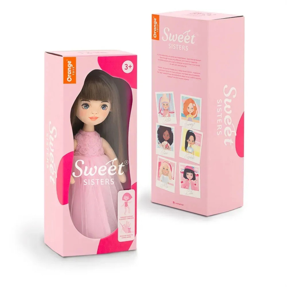 Детская мягкая кукла Софи ORANGE Sweet Sisters SS03-03 в розовом платье