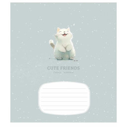Тетрадь ученическая "Cute friends" Школярик 012-3292K-5 в клетку, 12 листов