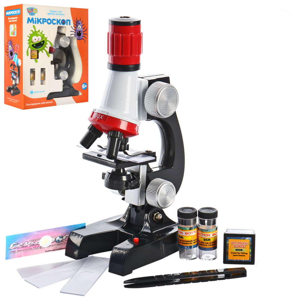 Мікроскоп SK 0008 21см, світло, пробірки, скло по цене 272 грн.