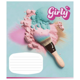 Зошит учнівський "Girly" Школярик 024-3330L-4 в лінію, 24 аркушів 