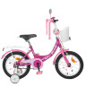 Велосипед дитячий PROF1 Y1416-1 14 дюймів, фуксія 
