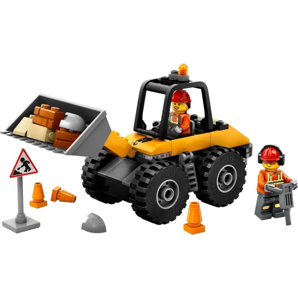 Конструктор Жовтий будівельний автонавантажувач LEGO 60450, 81 деталь
