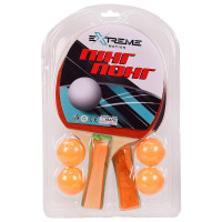 Теннис настольный Extreme Motion TT2111, 2 ракетки и 4 мячика