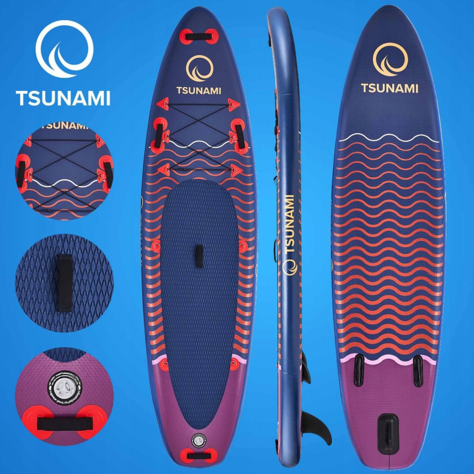 Надувна SUP дошка Tsunami T05 з веслом Wave 350 см
