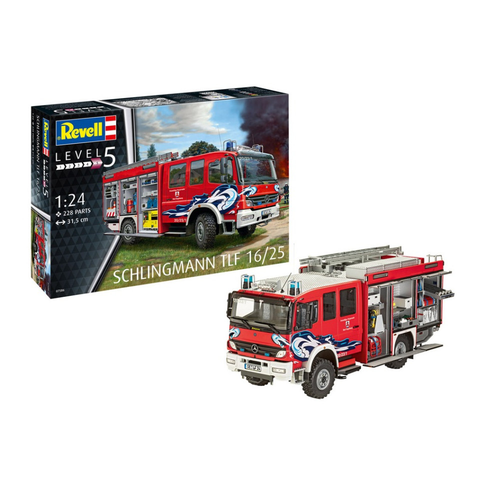 Сборная модель-копия Пожарная машина цистерна TLF 16/25 Revell RVL-07586 уровень 5, 1:24