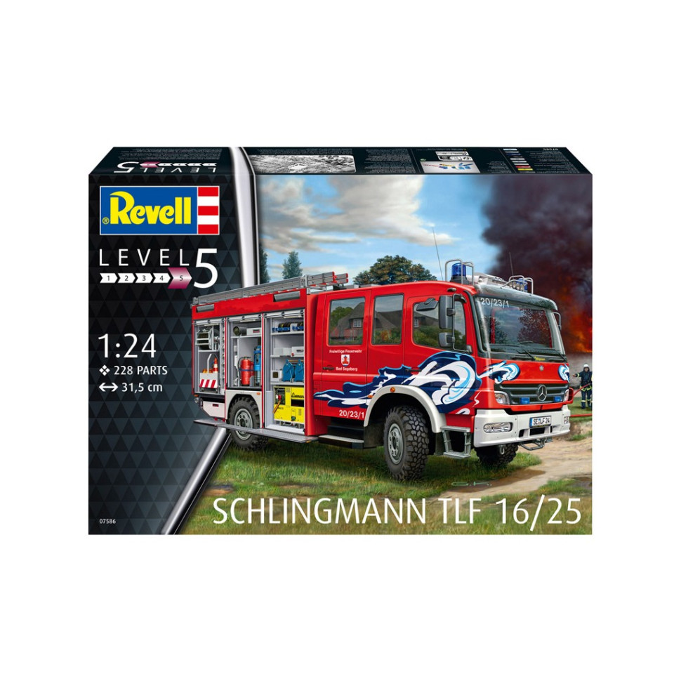 Сборная модель-копия Пожарная машина цистерна TLF 16/25 Revell RVL-07586 уровень 5, 1:24