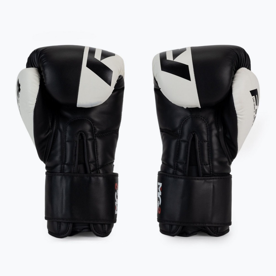 Боксерські рукавиці F4 Boxing Sparring Gloves Hook & Loop RDX Inc Limited BGR-F4B-14OZ, WHITE/BLACK 14 унцій