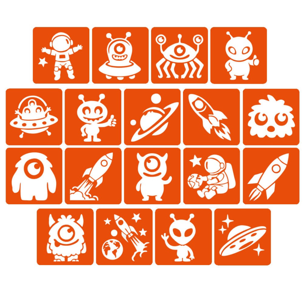 Набор трафаретов для био-тату 