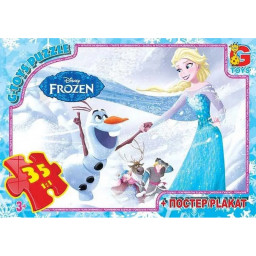Пазл детский "Frouzen" Ледяное Сердце G-Toys FR052, 35 элементов