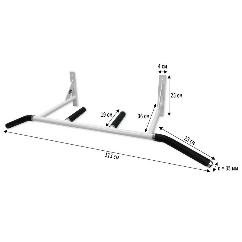 Турник многофунциональный на стену ChinUP EasyFit EF-1050-BW белый