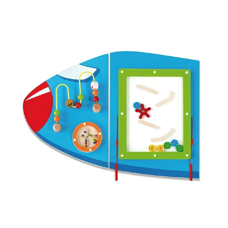 Бизиборд детский Самолетик Viga Toys 50673FSC 5 секций