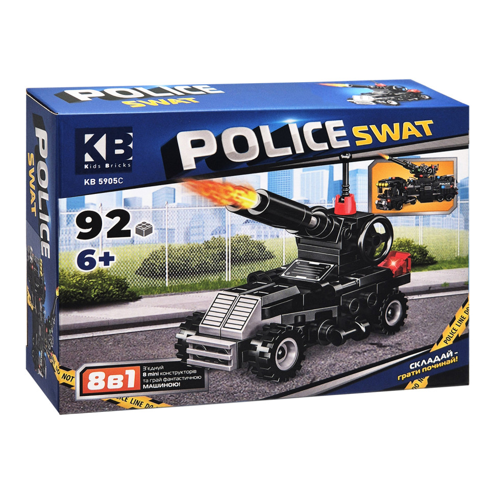Детский конструктор Police SWAT Limo Toy KB 5905C пластик, 92 детали