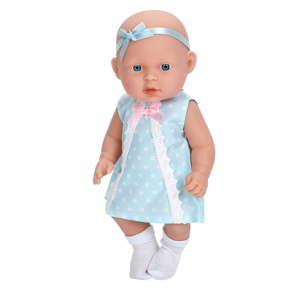 Интерактивная игрушка Пупс Limo Toy 225-B-E(Blue-2) со звуком, высота 26 см