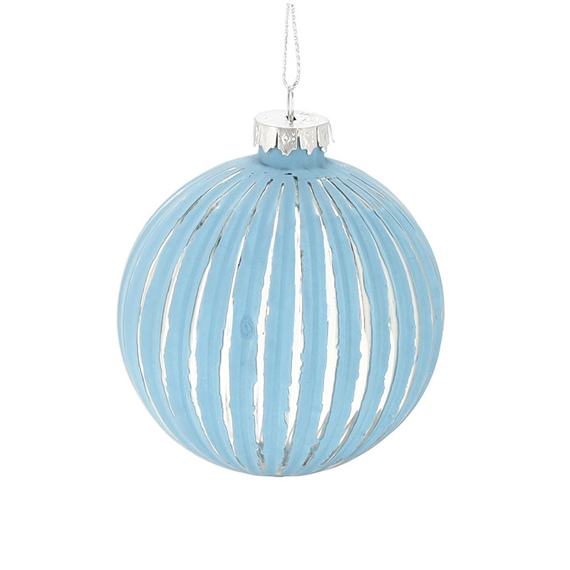 Ялинкова скляна кулька Chomik 5900779842410_1 діаметр 8 см, блакитний
