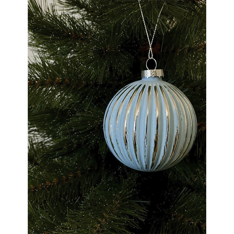 Ялинкова скляна кулька Chomik 5900779842410_1 діаметр 8 см, блакитний