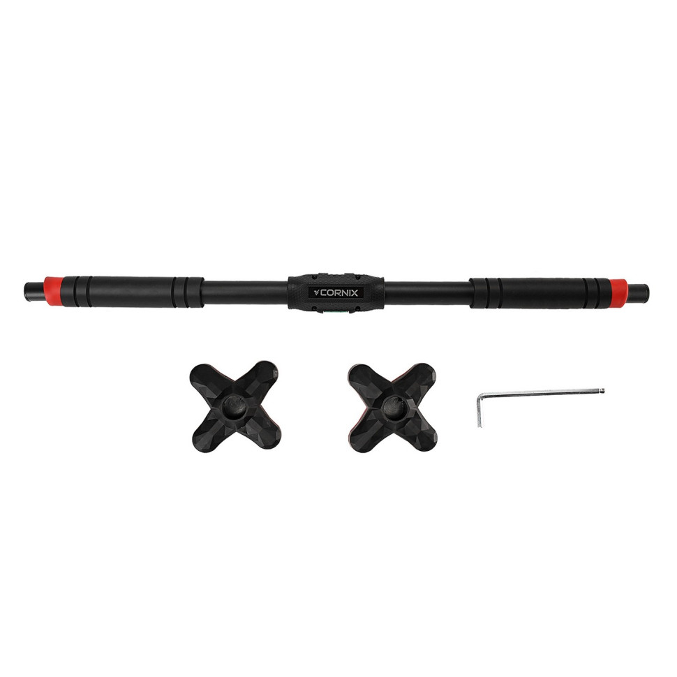 Турнік розсувний Pro+ Cornix XR-0287 Black/Red, розмір 90 х 130 см
