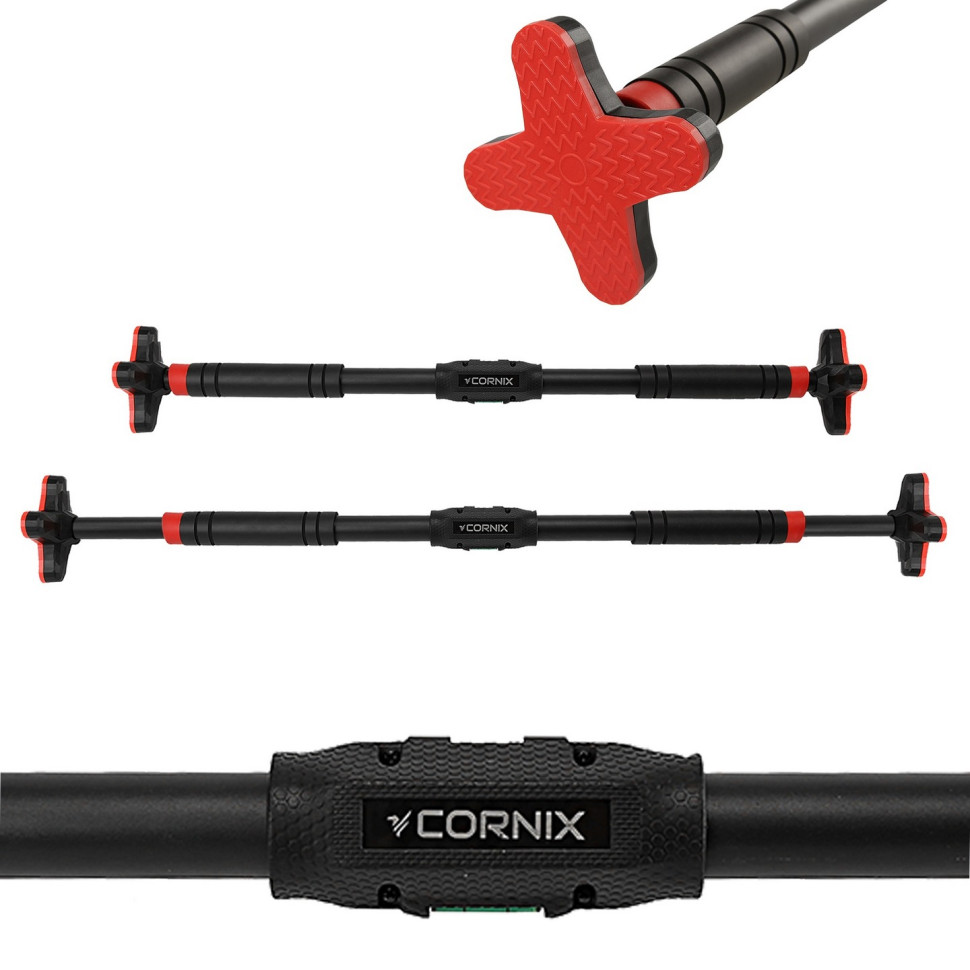 Турнік розсувний Pro+ Cornix XR-0287 Black/Red, розмір 90 х 130 см