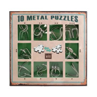 Набор головоломок 10 Metall Puzzles green 10 головоломок Eureka 3D Puzzle 473357                    