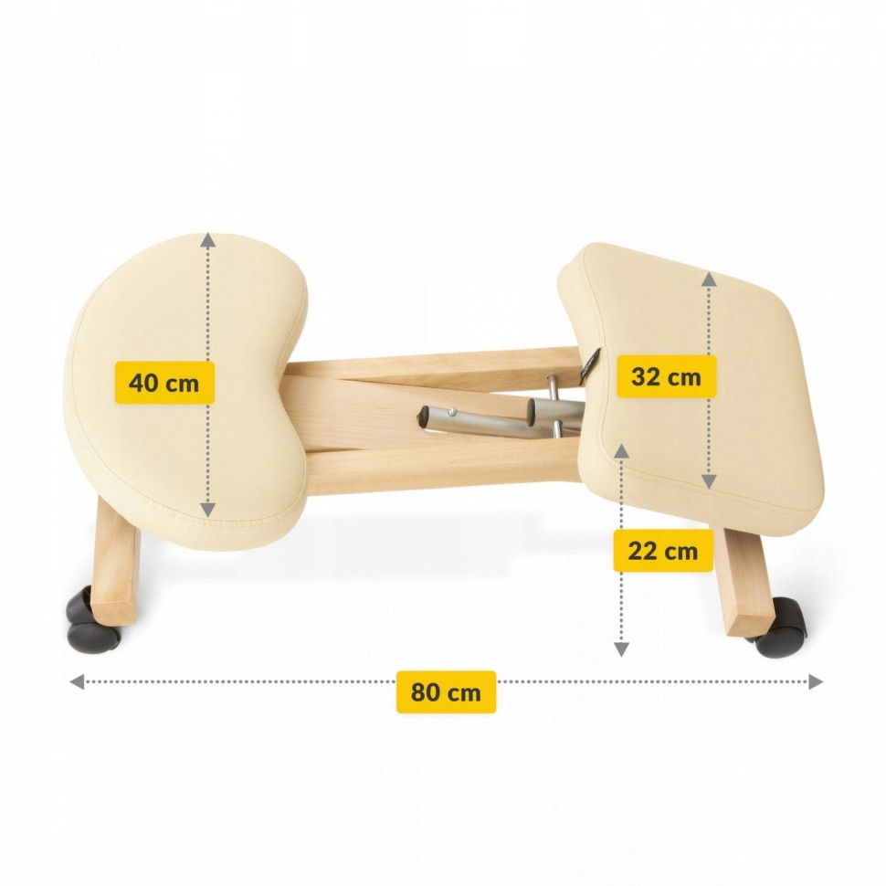 Коленный стул ортопедический Pure 4FIZJO P-5905973402804 регулируемый, на колесиках