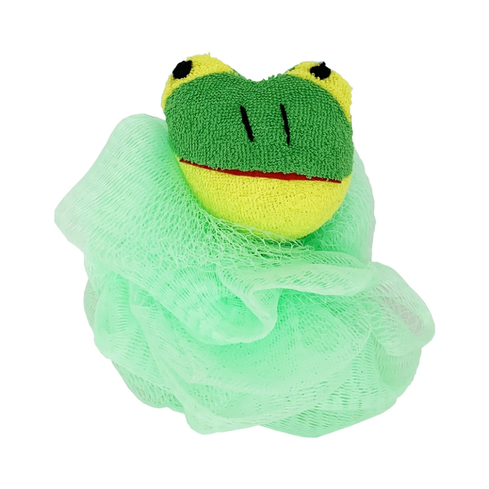 Мочалка для купання малюків Жабка Mega Zayka MGZ-0912(Green) нейлон