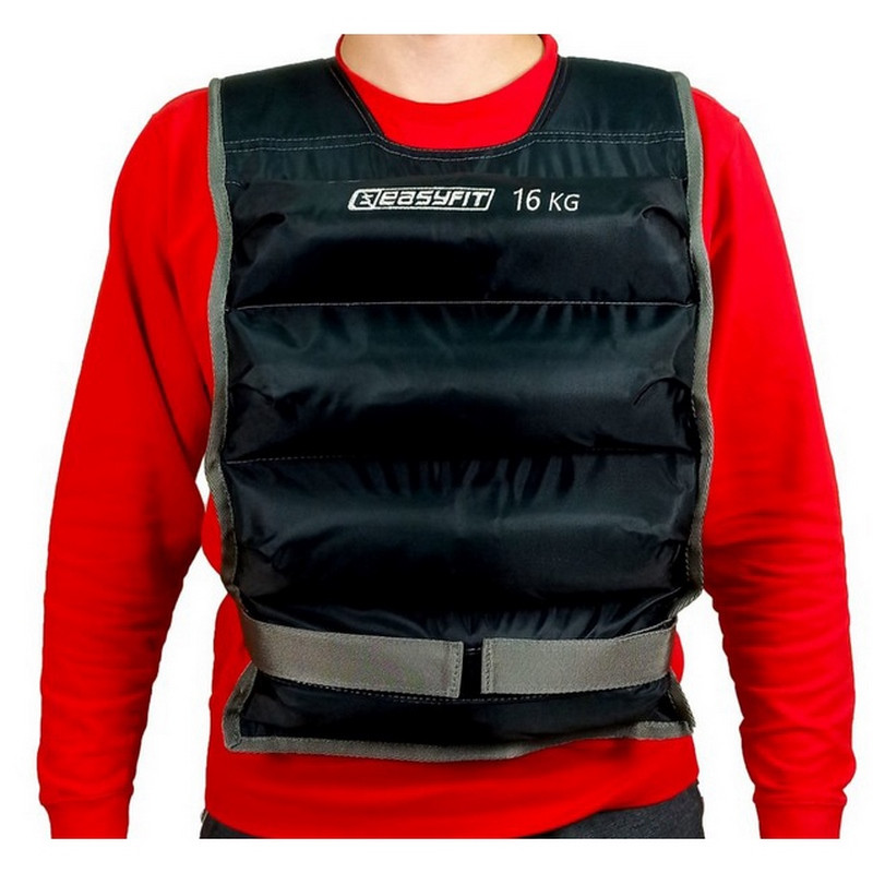 Жилет утяжелительный EasyFit EF-VST-16 черный 16 кг