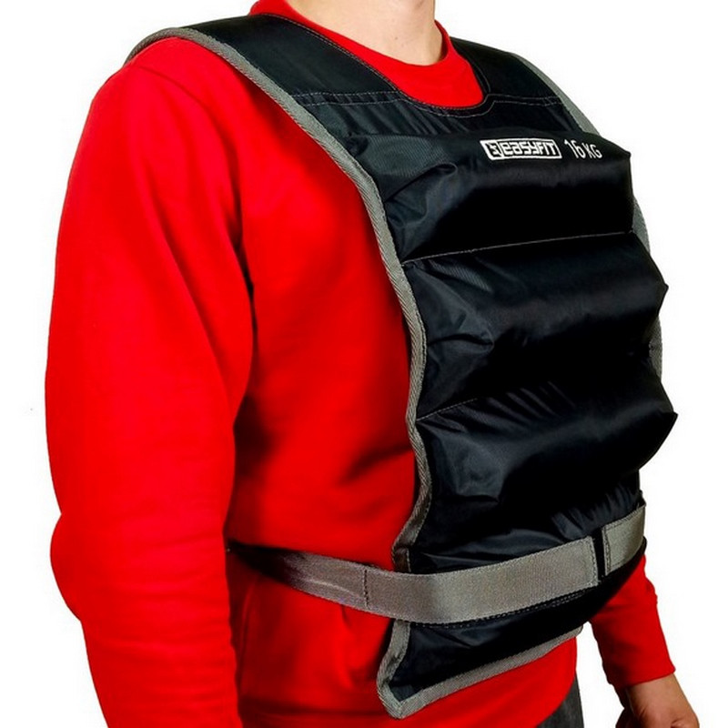 Жилет утяжелительный EasyFit EF-VST-16 черный 16 кг