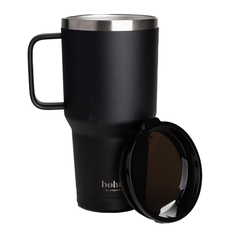 Термостакан (изолированная чашка) Bohtal Tumbler SmartShake 11281601 Black 900 мл