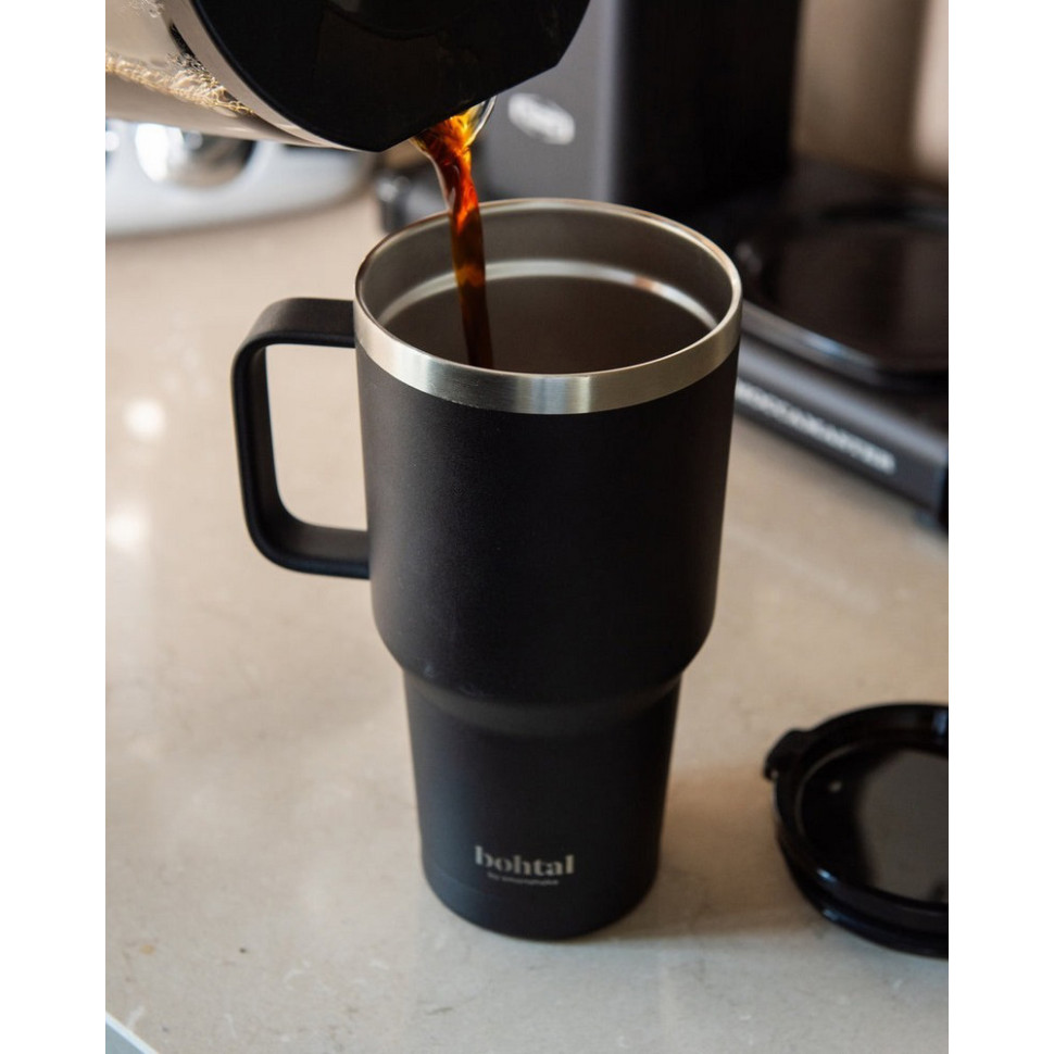 Термостакан (изолированная чашка) Bohtal Tumbler SmartShake 11281601 Black 900 мл