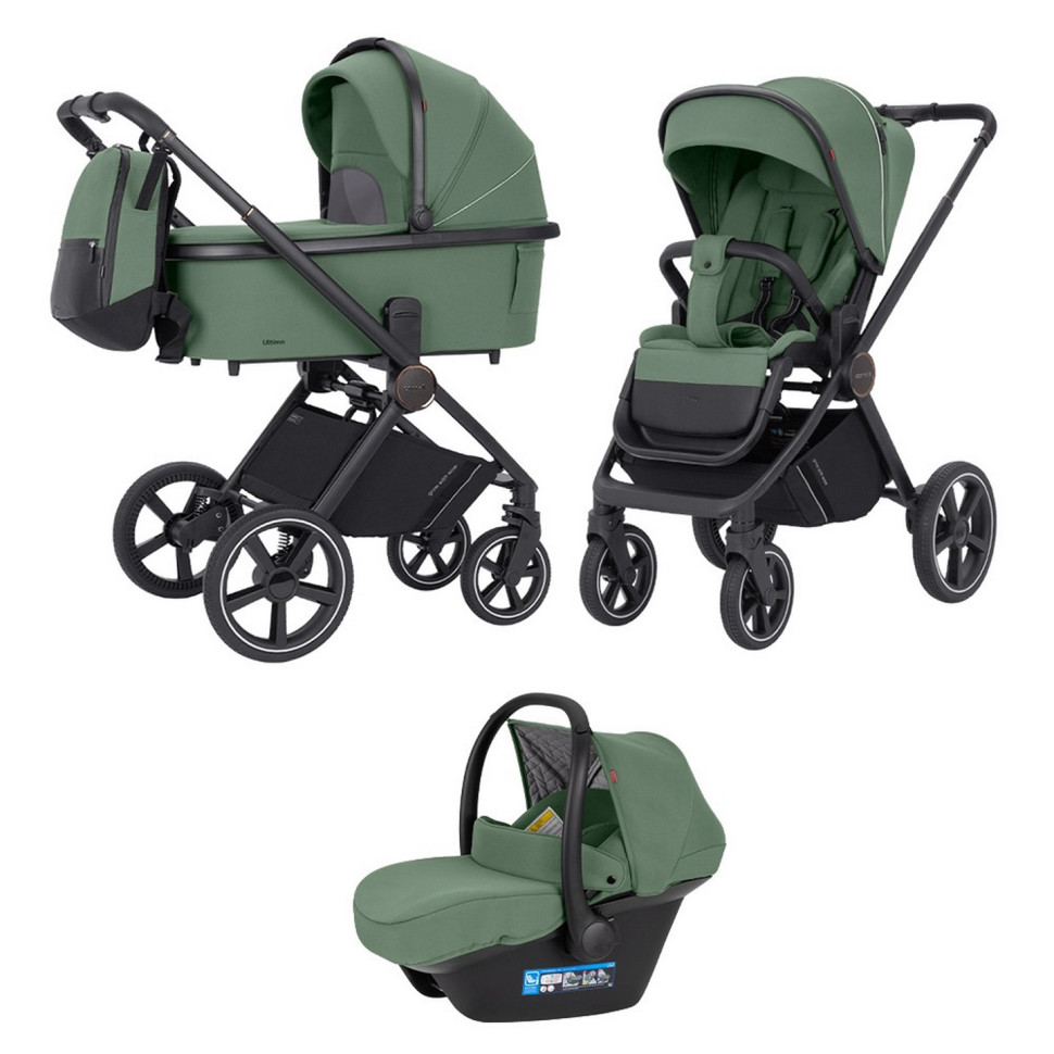 Детская универсальная коляска 3 в 1 Ultimo CRL-6519 CARRELLO CRL-6519 Fern Green