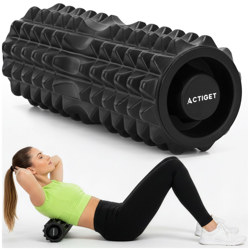Масажний ролик Actiget ACT0099 EVA, Black 33x13 см