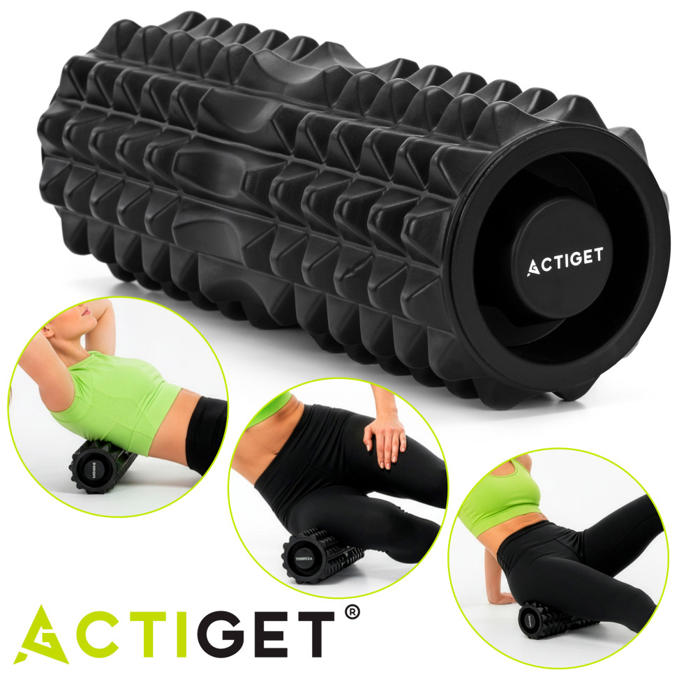 Масажний ролик Actiget ACT0099 EVA, Black 33x13 см