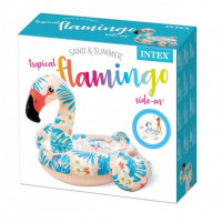 Детский надувной плотик для катания Intex 57559 «Фламинго», 142x137x97 см