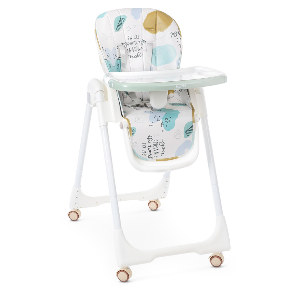 Детский стульчик для кормления Bambi M 5673-12 на колесиках