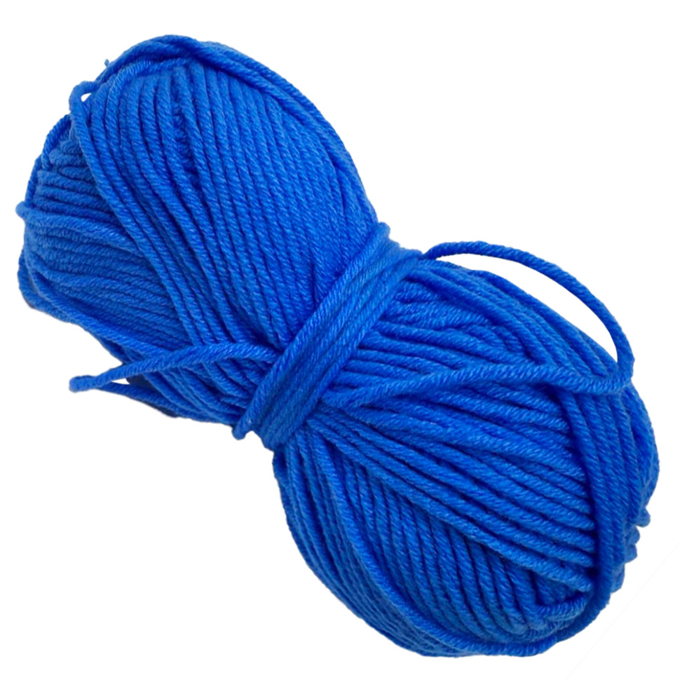 Пряжа фасована петляста Brushme NB113, 80% бавовни, 20% молочна клітковина, синій