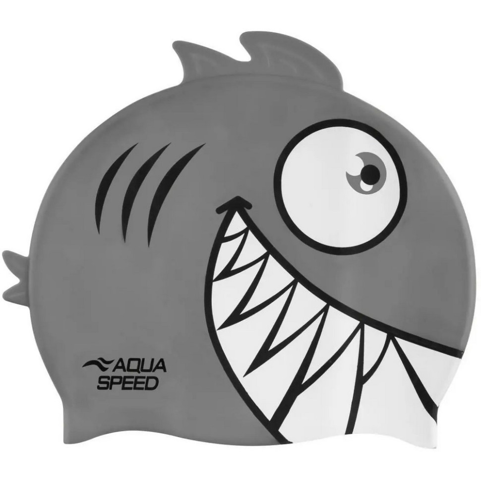Шапка для плавання ZOO Pirana 9701 Aqua Speed 00000024257 сірий, OSFM