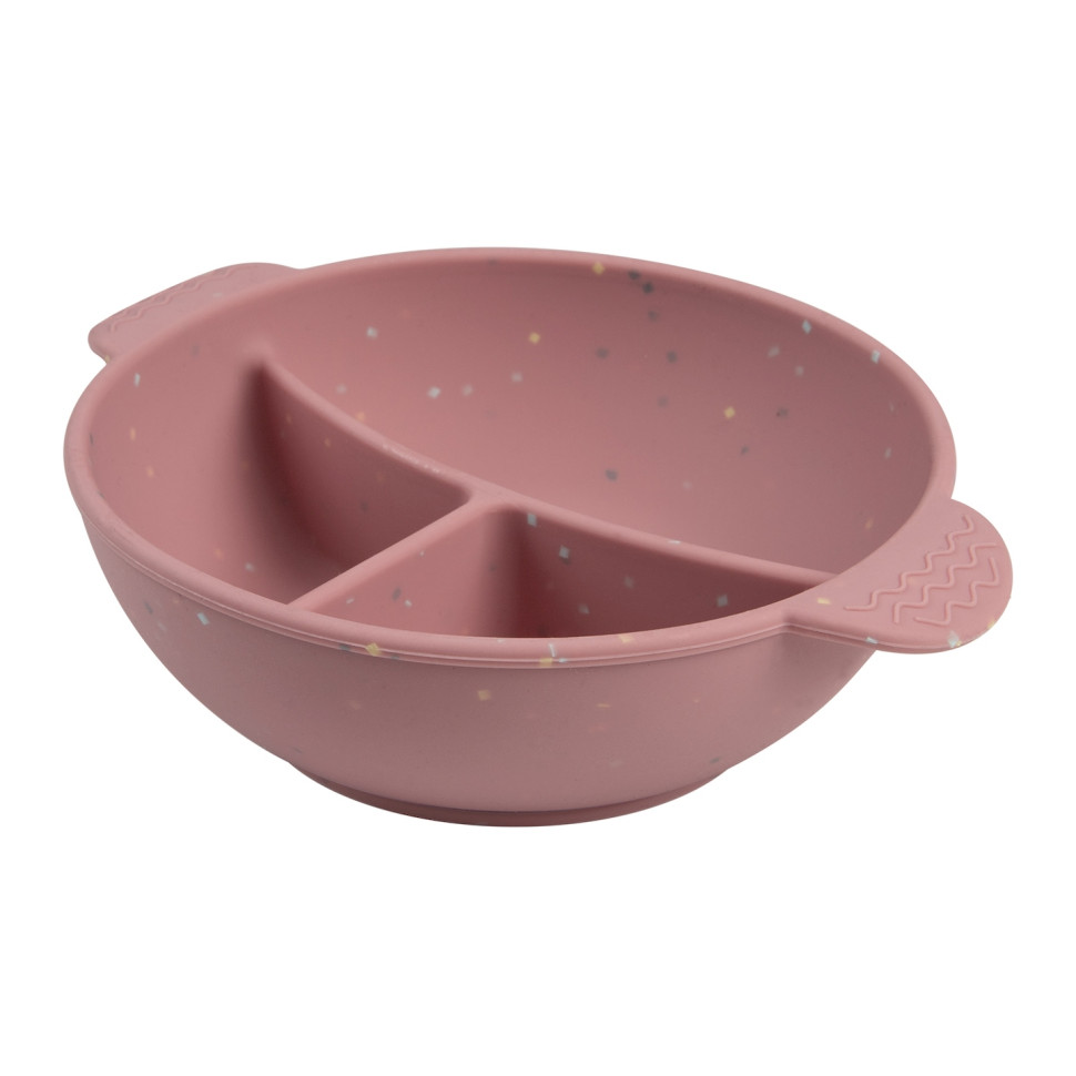 Мисочка силиконовая на присоске с секциями Dots Canpol babies 51/403_pin розовый