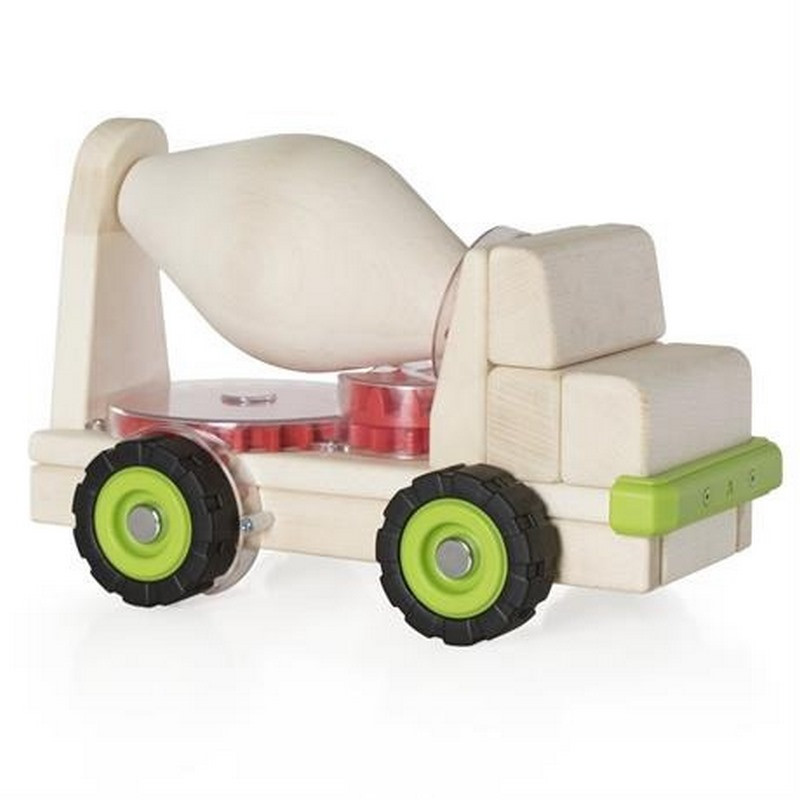 Большая машинка Block Science Trucks Бетоновоз Guidecraft G7530 деревянный 38 см